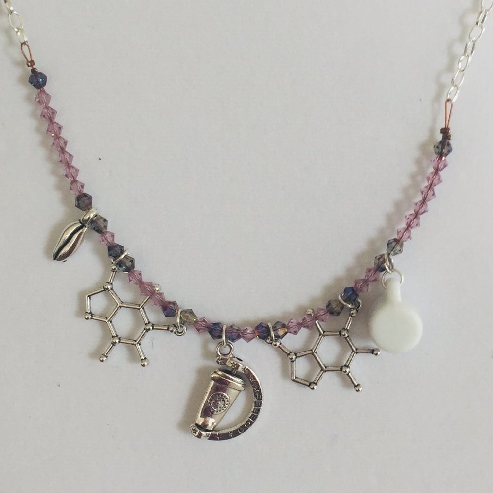 Handmade Coffee Lovers Caffeine Necklace